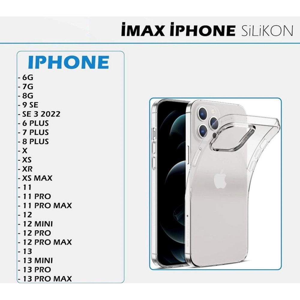 İMAX TIPALI İPHONE - APPLE - XS MAX - TRANSPARENT - YSR