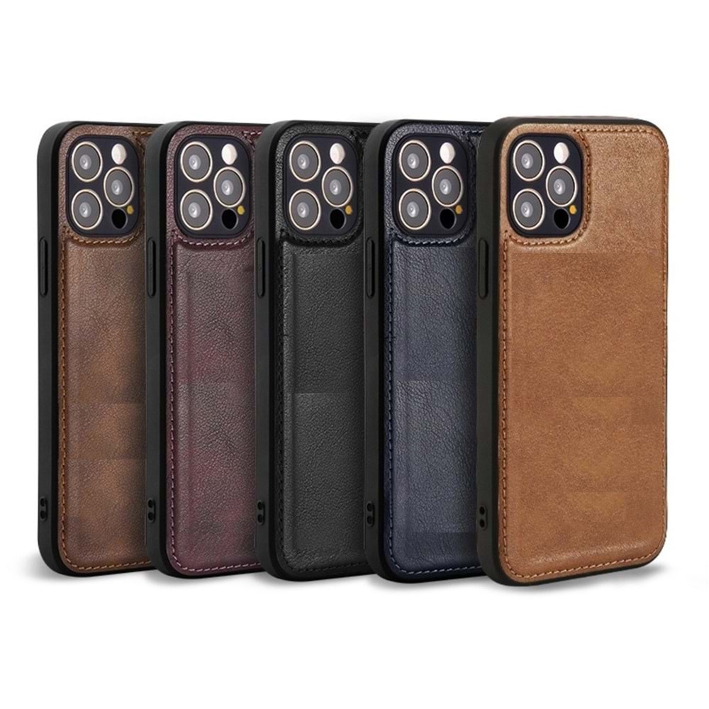 APPLE DERİ KILIF - APPLE - 13 PRO - BURGUNDY - YSR