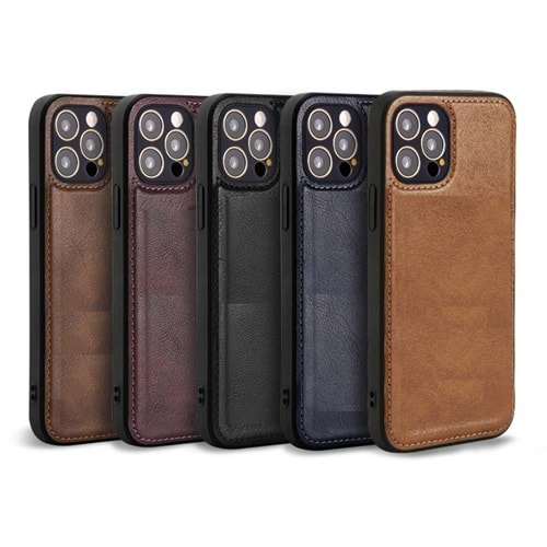 APPLE DERİ KILIF - APPLE - 13 PRO - BURGUNDY - YSR